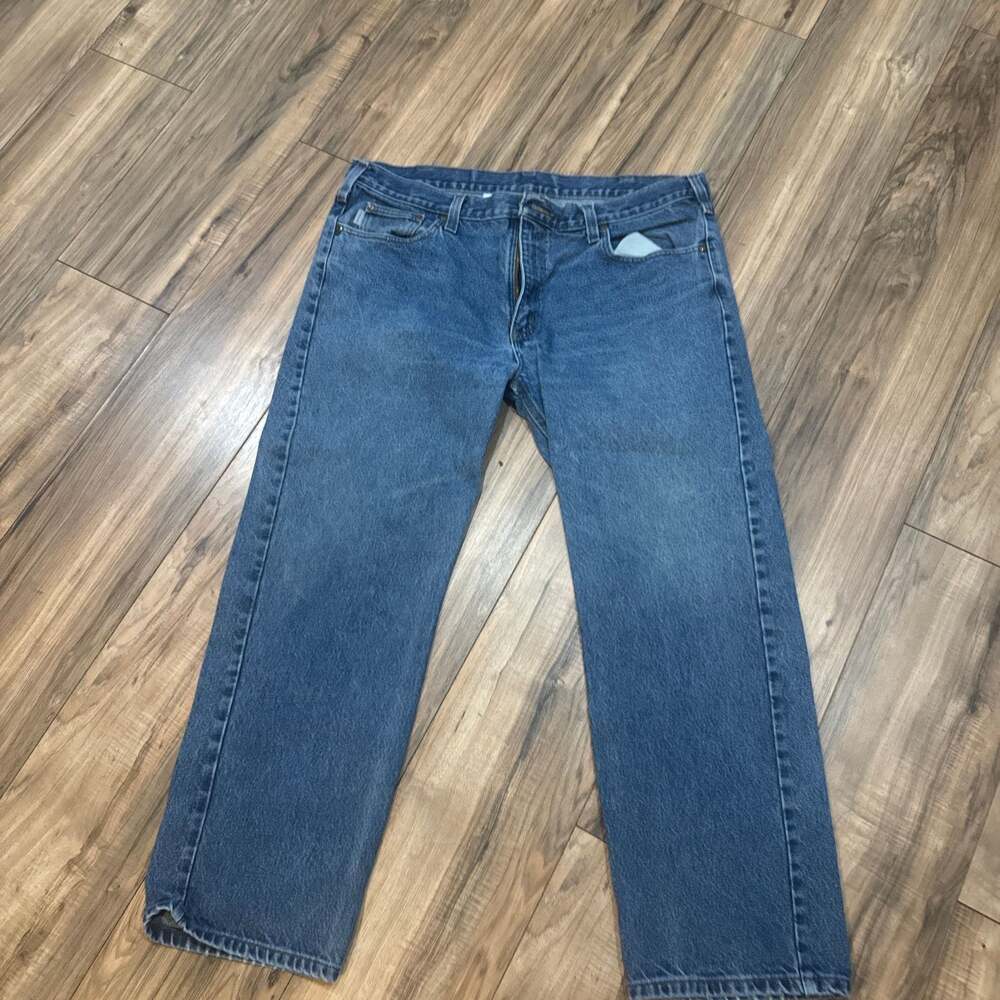 Vintage Carhartt B480-DVB Traditional Fit Blue Denim Jeans 40x30